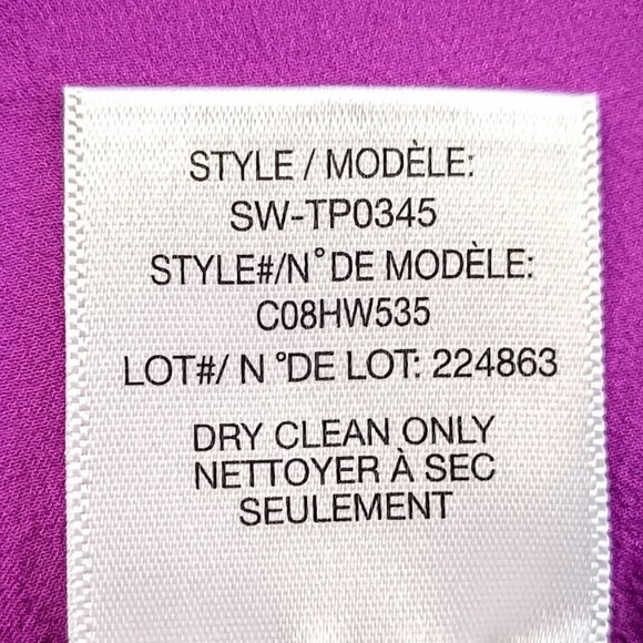 Helmut Lang Purple Asymmetrical Raw Edge Sheer Silk Top - Picture 6 of 6